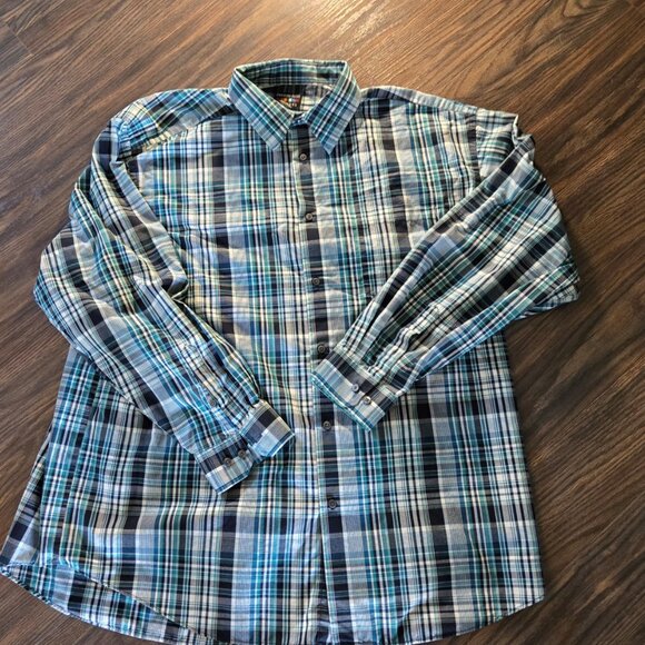 ALEXANDER JULIAN Men's Cotton/Poly Plaid Dress Shirt SIZE 2X - Picture 1 of 4